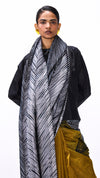 Strokes Saree - Ochre