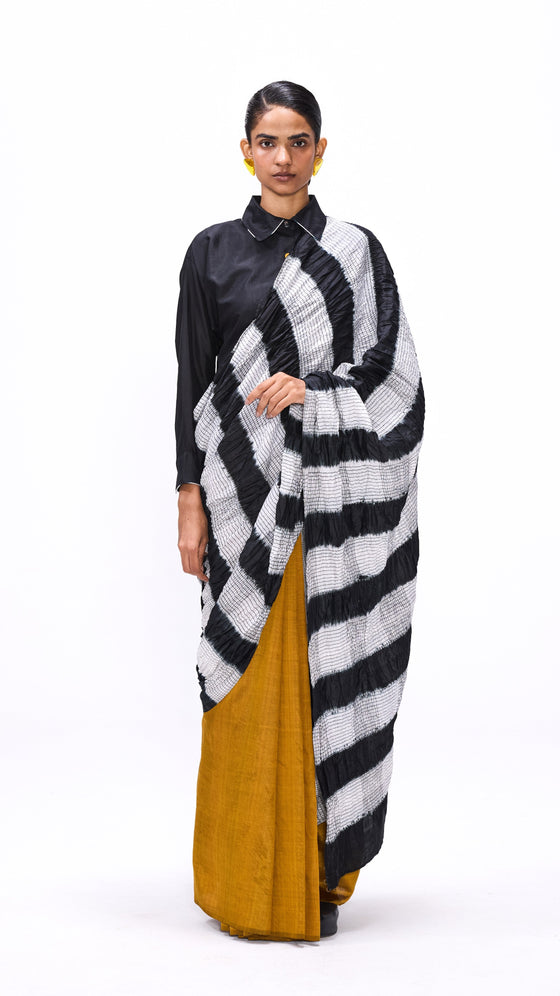 Unrule Saree - Ochre