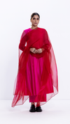 Shore Dupatta - Rani/Red