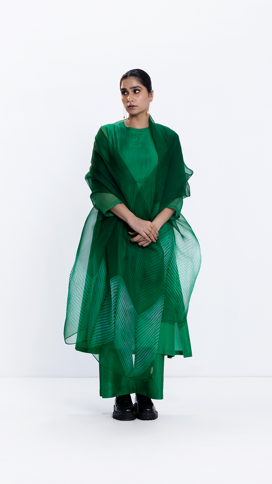 Shore Dupatta - Emerald