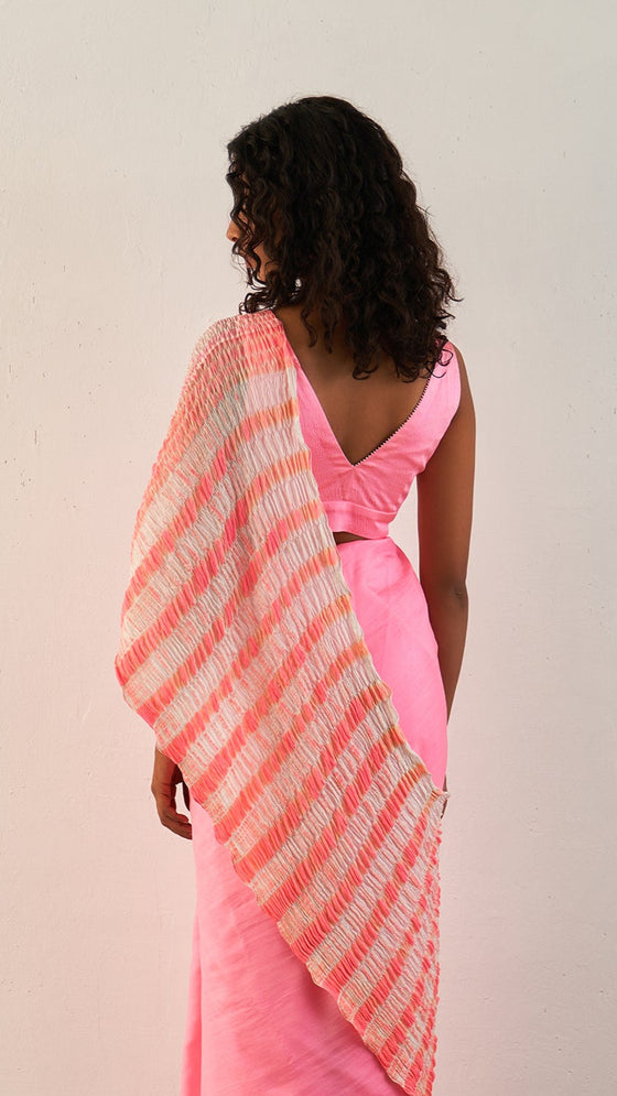 Flow Saree - Pink