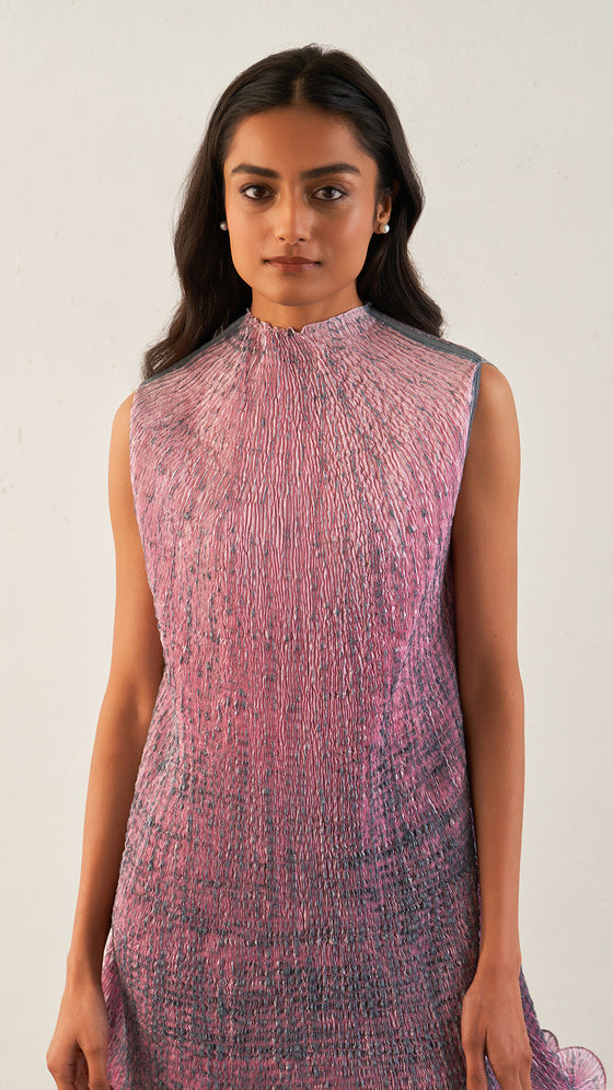 Float Dress-Pink/Grey