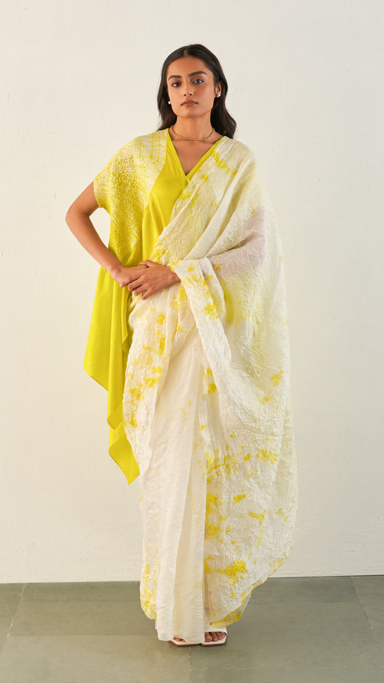 Icicle Saree - Lime