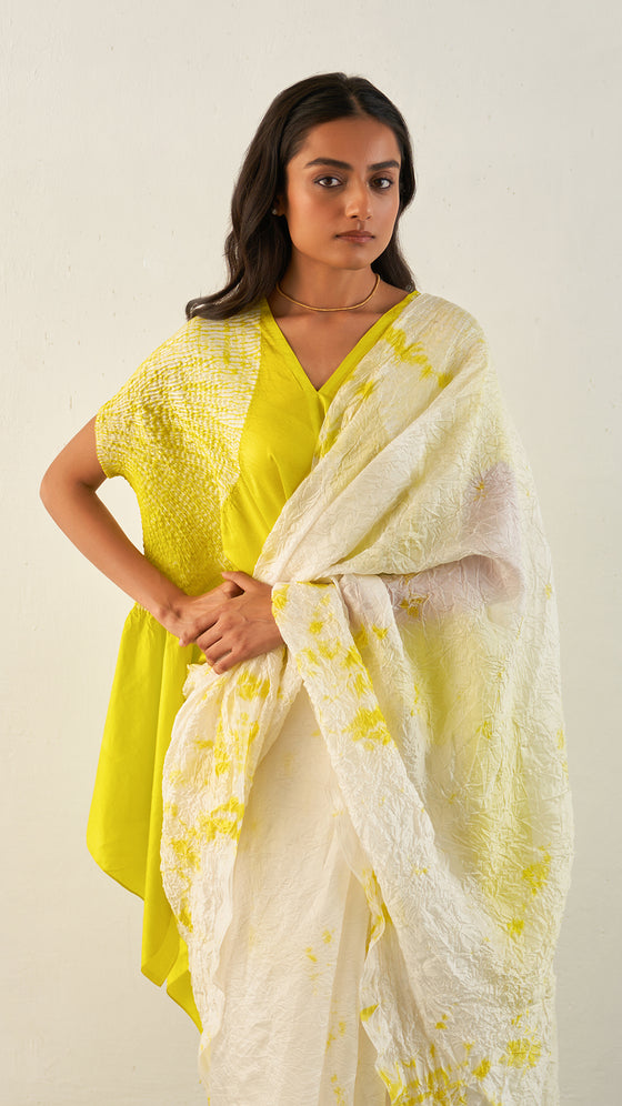 Icicle Saree - Lime