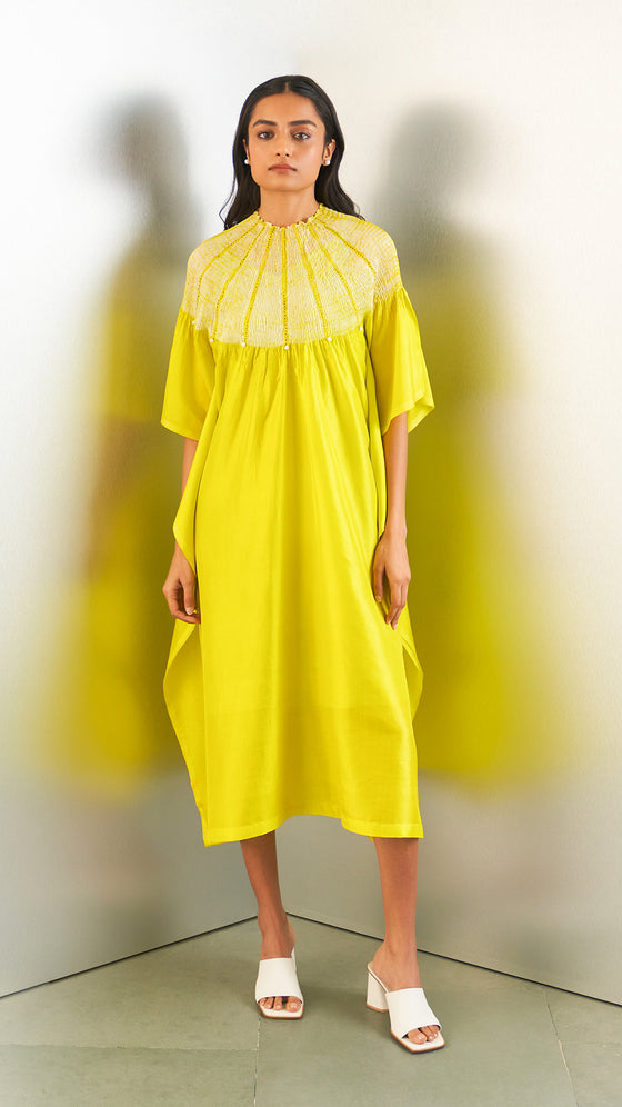Sector Swirl Kaftan-Lime