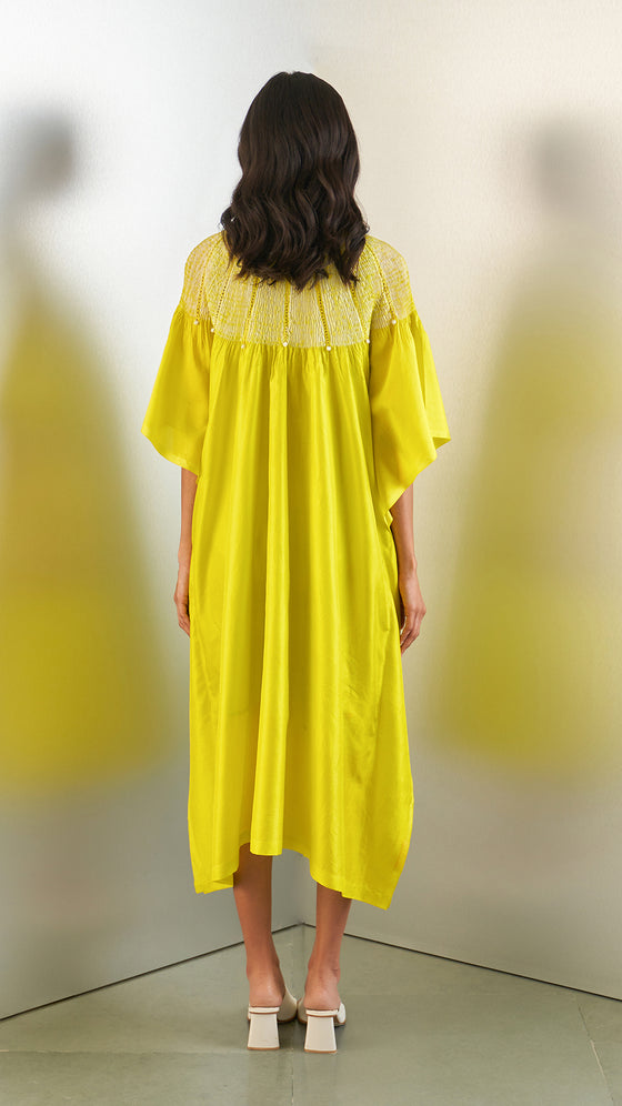 Sector Swirl Kaftan-Lime