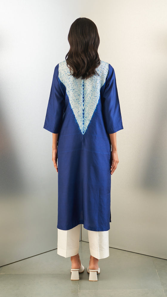Icicle Kurta - Navy