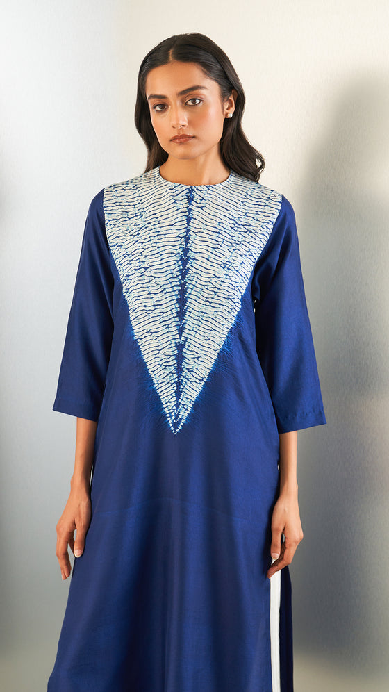 Icicle Kurta - Navy