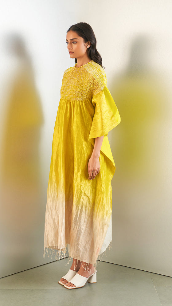 SECTOR KAFTAN - METALLIC LIME