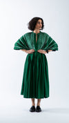 WING DRESS - BOTTLE GREEN