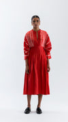 WING DRESS - RUST RED