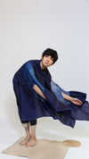 Navy Dyed Silk Cape