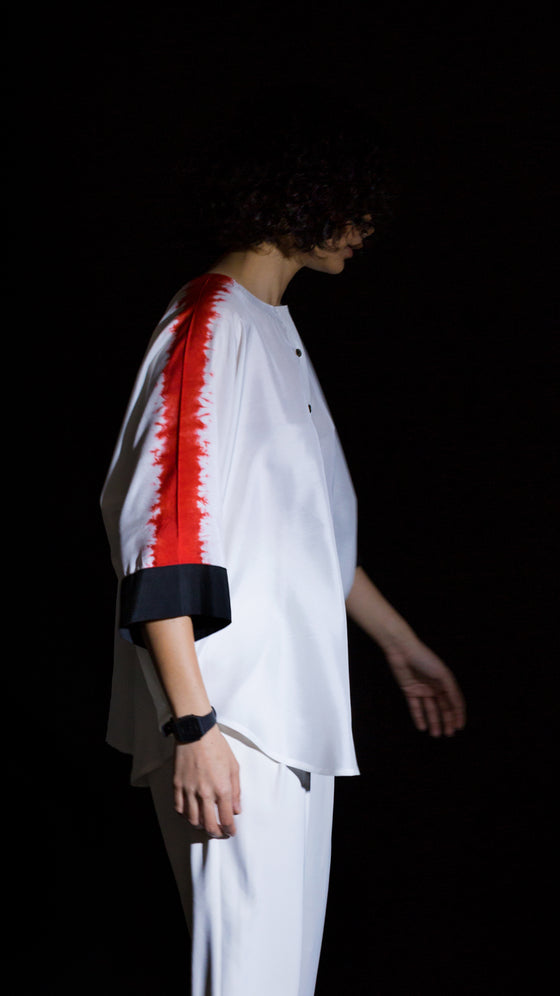 FLOW SHIRT - WHITE / RED