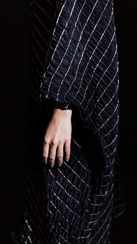 SHELL KAFTAN -  BOTTLE GREEN / BLACK