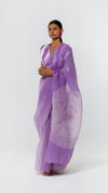 ORBIT ORGANZA SAREE - LAVENDER