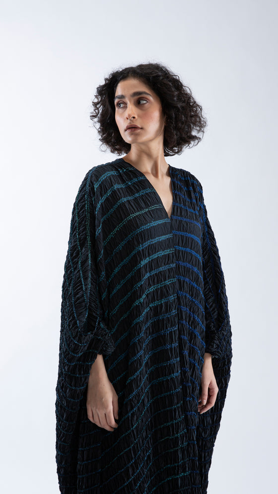 SHELL KAFTAN - BLACK / NAVY