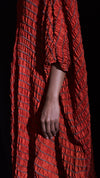 SHELL KAFTAN - RUST RED / NAVY