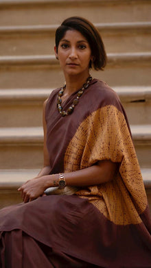  Brown Handsfree Silk Saree