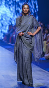 WATERFALL JAMBAN SAREE - GREY