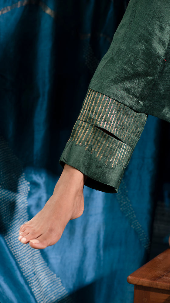 TERRAIN JAMDANI PANTS - GREEN