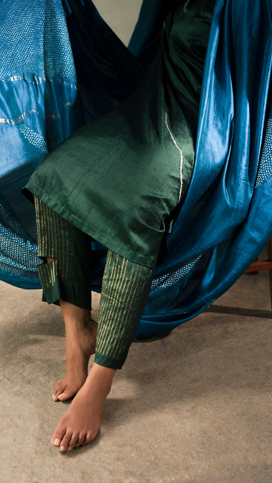 TERRAIN JAMDANI PANTS - GREEN