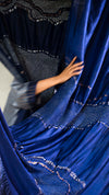 LEHAR JAMBAN SAREE - NAVY