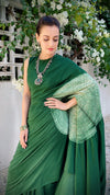 Bottle Green Handsfree saree