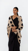 POLKA BANDHANI SAREE - BLACK