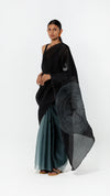 ORBIT ORGANZA SAREE - BLACK