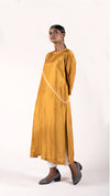 Mustard Shibori Silk Kurta