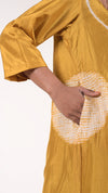 Mustard Shibori Silk Kurta