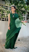 Bottle Green Handsfree saree