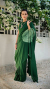 Bottle Green Handsfree saree