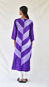 Purple Silk Shibori Kurta