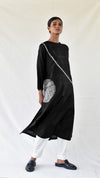 Black Silk Shibori Kurta