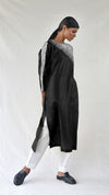 Black Silk Shibori Kurta