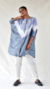 Grey Shibori Silk Shirt