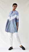 Grey Shibori Silk Shirt