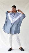 Grey Shibori Silk Shirt