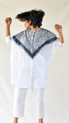 Black-white Silk Shibori Shirt