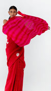 RED-RANI SCATTERED POLKA BISHNUPURI SAREE
