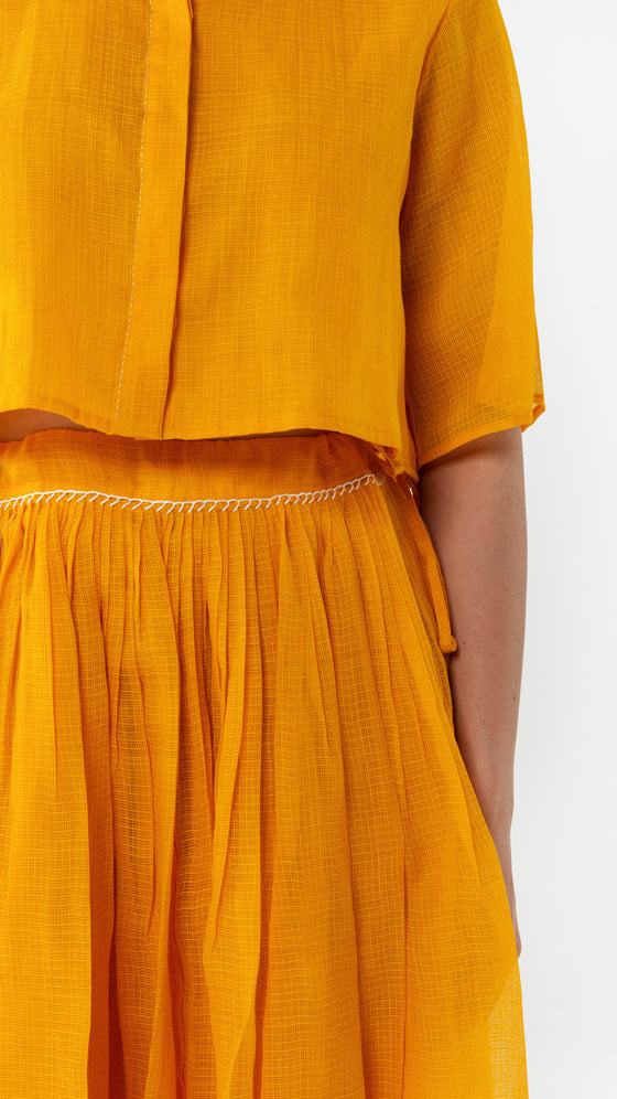 YELLOW CROP TOP