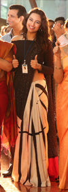 Black Bandhani Itajime saree