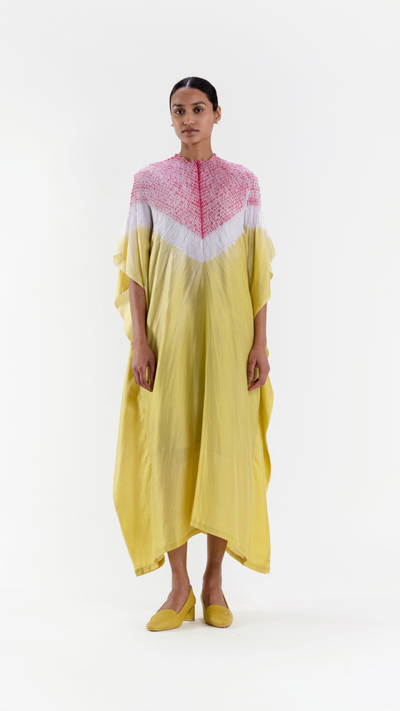 TRIANGLE KAFTAN - LIME