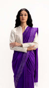 BORDER JAMBAN SAREE - PURPLE