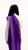 BORDER JAMBAN SAREE - PURPLE