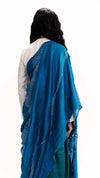 LEHAR JAMBAN SAREE - BLUE/GREEN