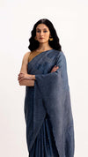 WATERFALL JAMBAN SAREE - GREY