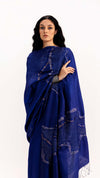 LEHAR JAMBAN SAREE - NAVY