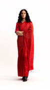 LANDSCAPE JAMBAN SAREE - RED